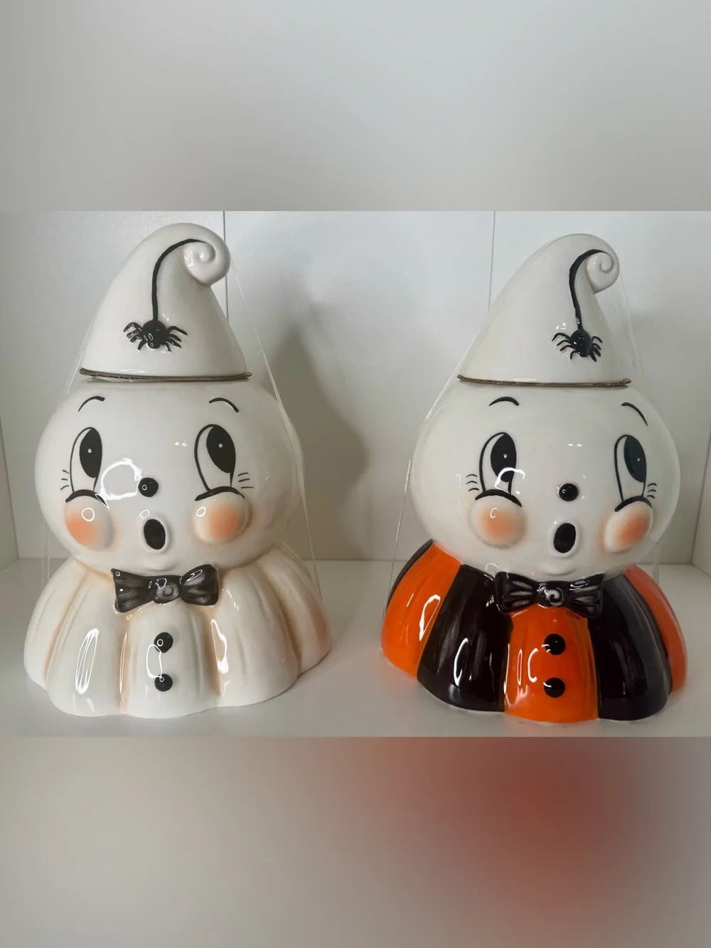 Johanna Parker Gus Ghost Cookie Jar Canister Set NWT
